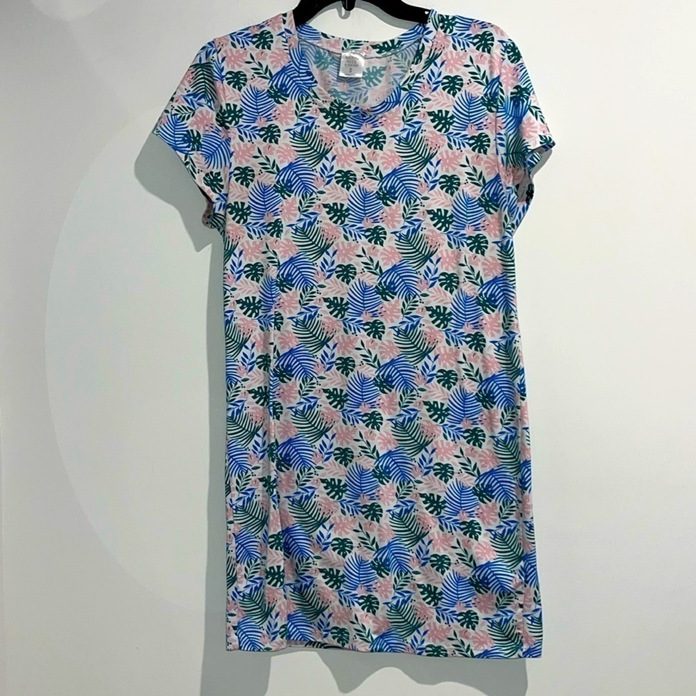 Good Night by Blue Star blue pink white green sleep dress. Size small.